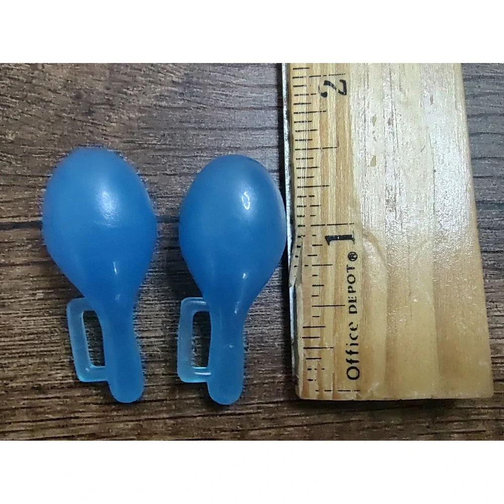 Fashion Doll Size Maracas With Handles Aqua Blue Set Of 2 Z26